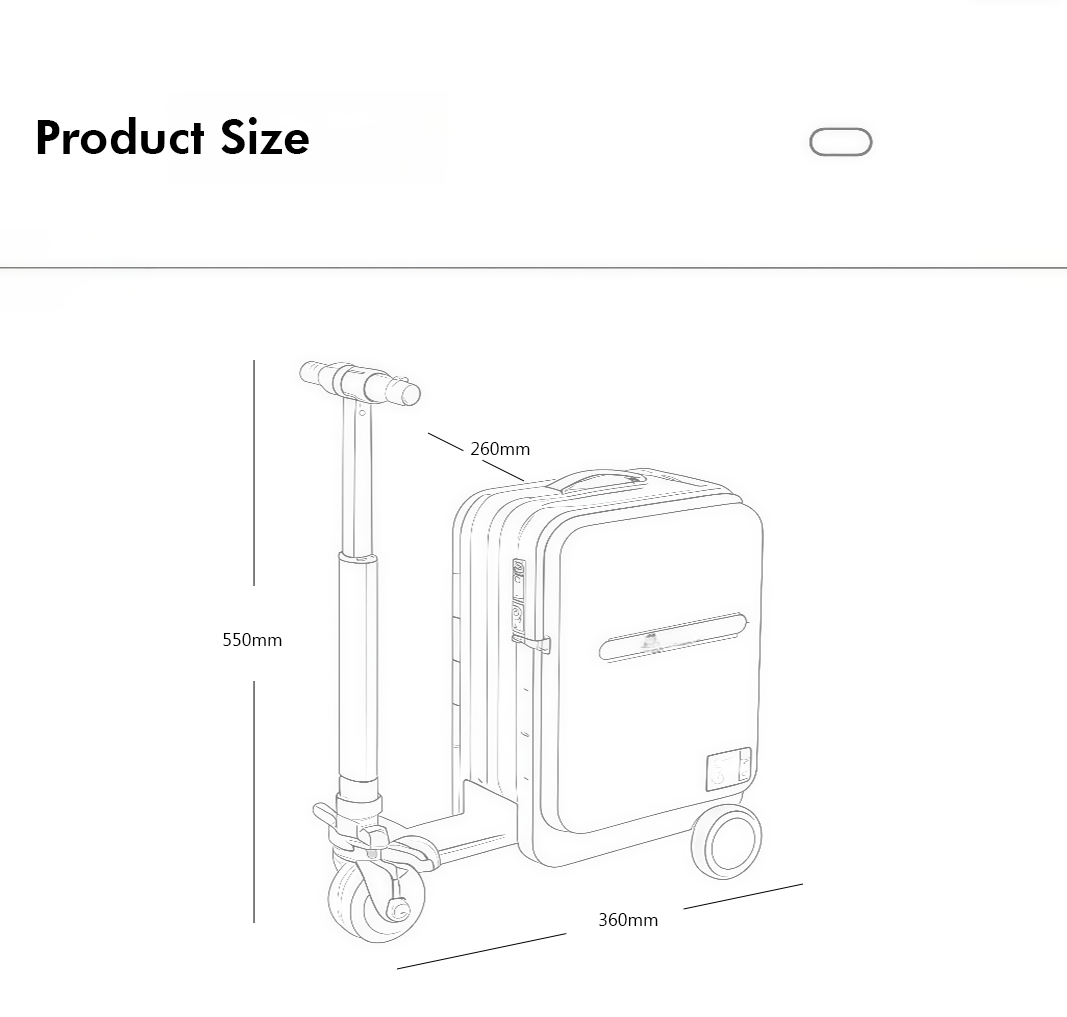 BAEV BA-ES001 Boardable Smart Riding Suitcase 