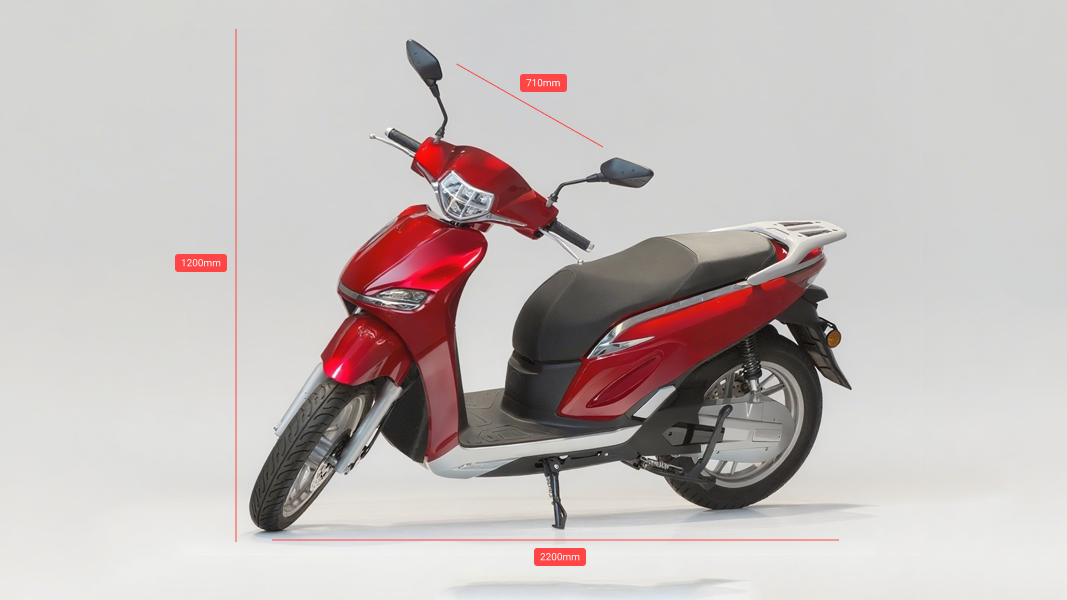 size of BAEV BA-T500AS long rang electric bike