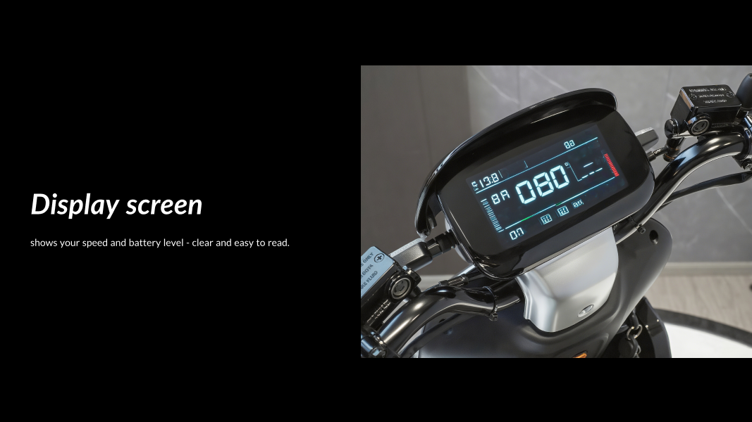display screen of BAEV best electric dirt bike