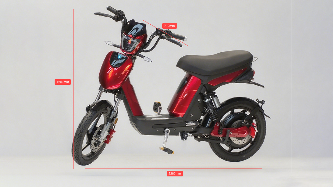 size of BAEV electric scooter bike BA-LXQS