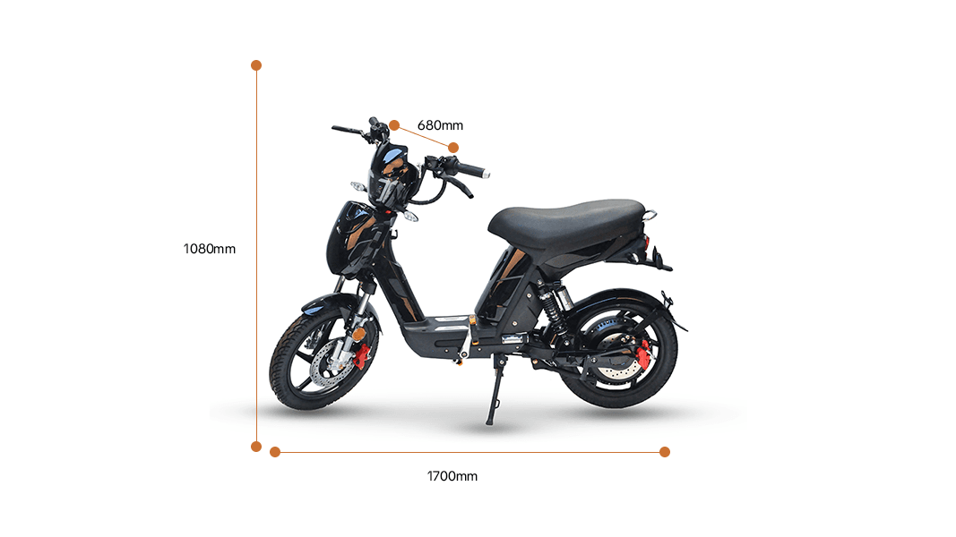 size of BAEV e scooter bike